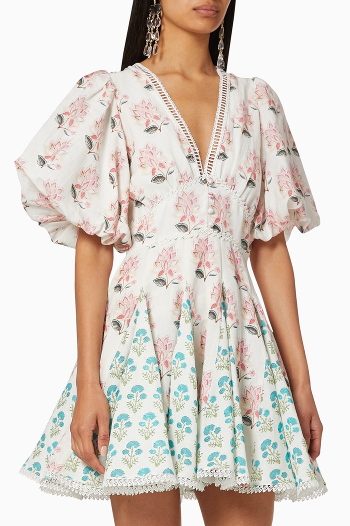 

Brio Floral Mini Dress, White