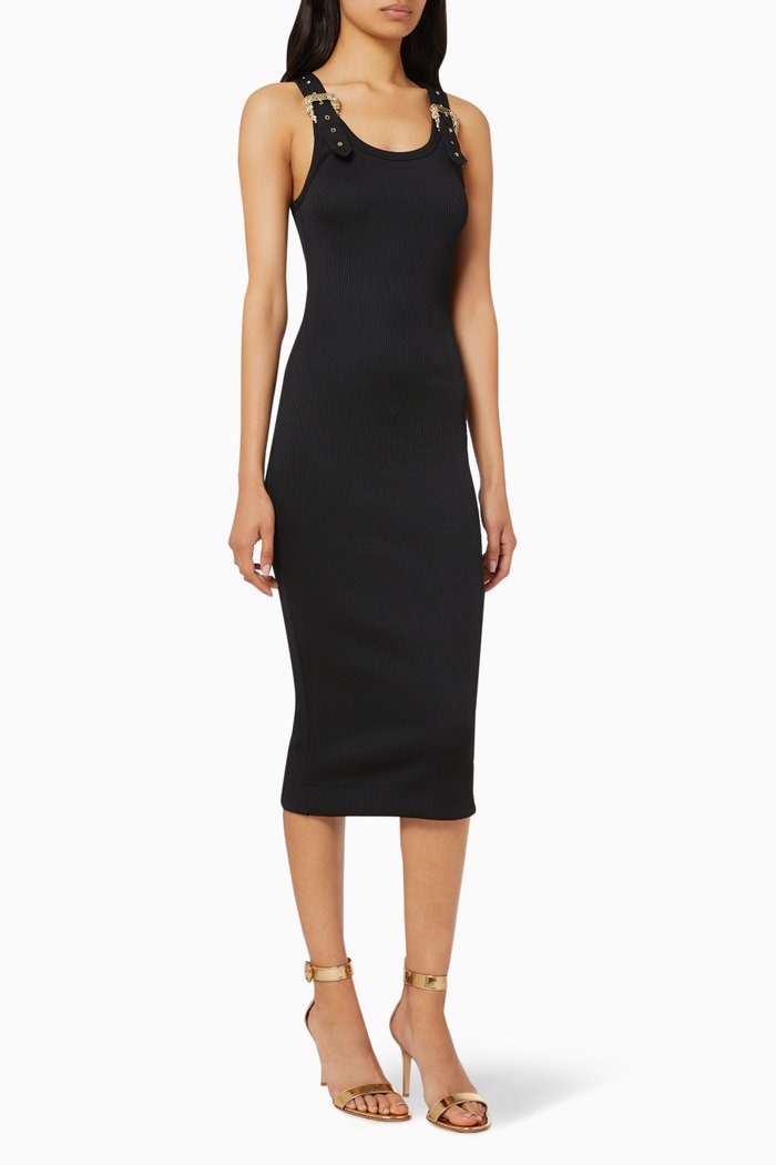 

Couture1 Ribbed Midi Dress, Black