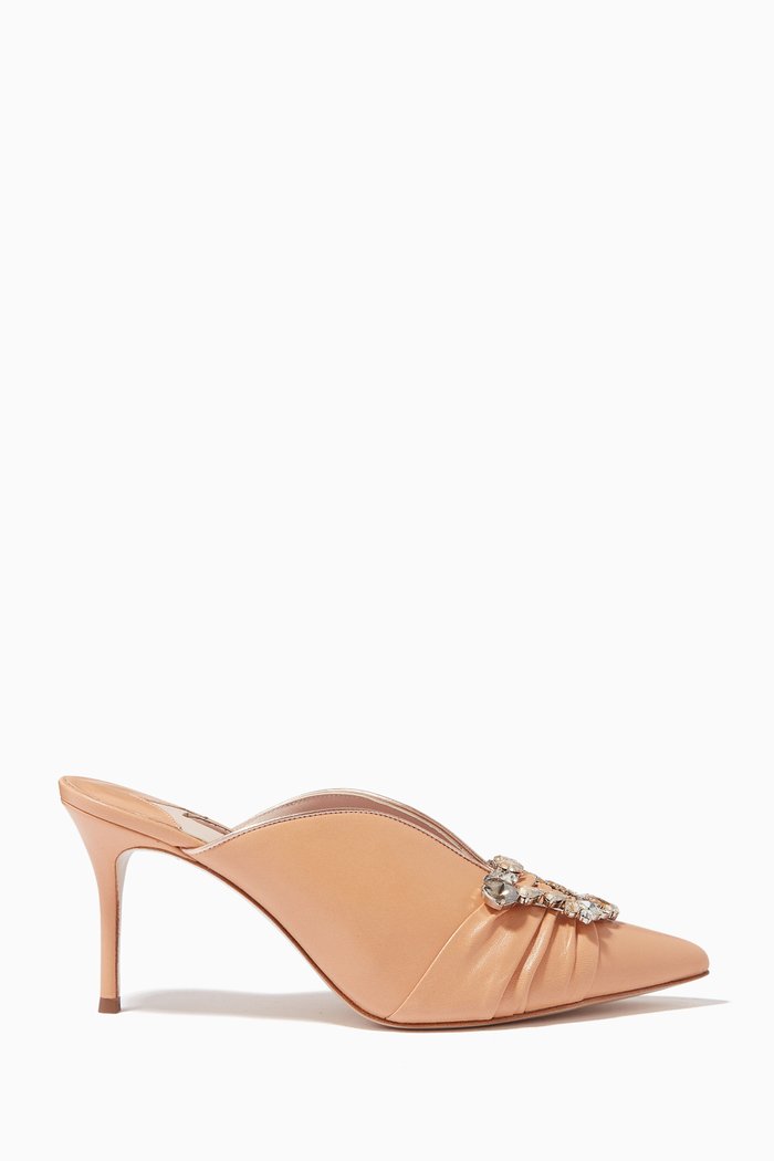 

Margaux 85 Mules in Nappa, Neutral