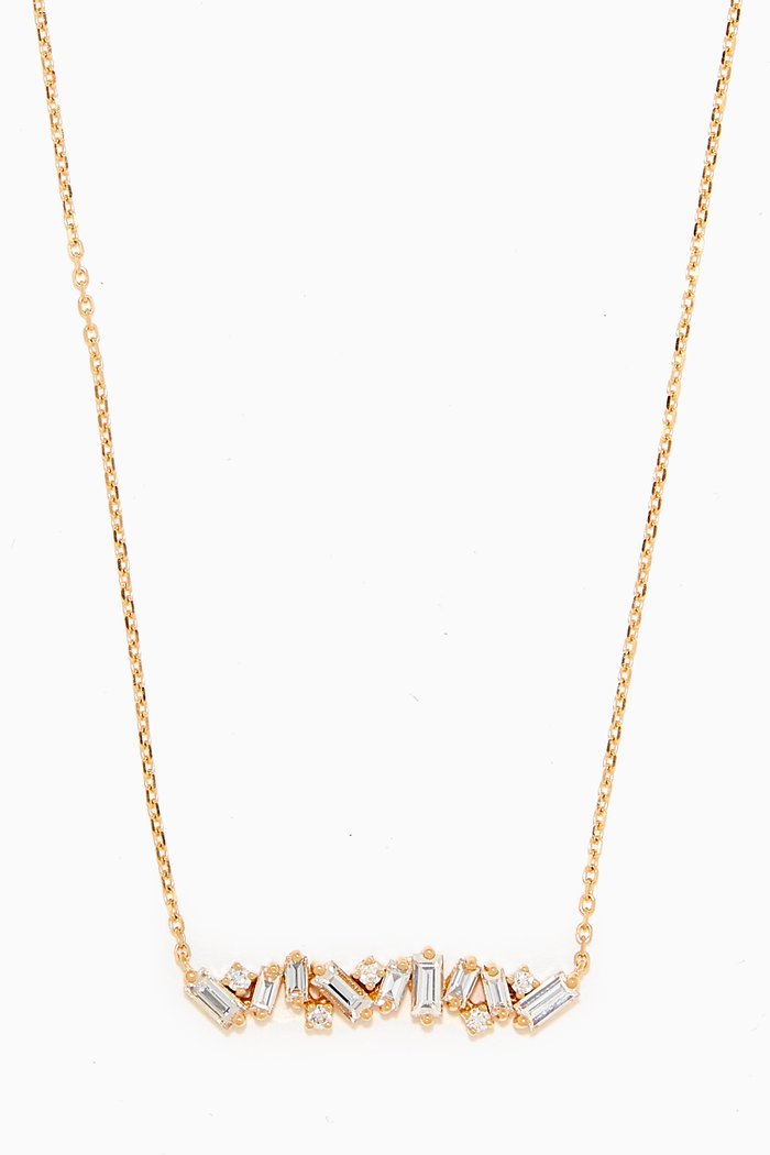 

Sparkler Diamond Bar Necklace in 18kt Yellow Gold