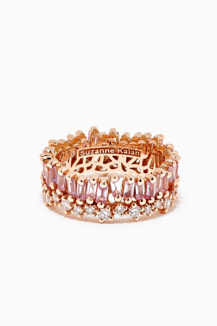 

Fireworks Sapphire & Diamond Eternity Ring in 18kt Rose Gold