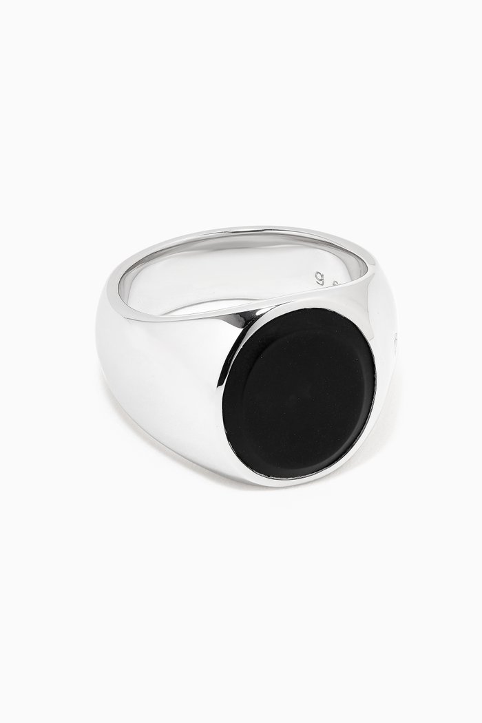 

Oval Onyx Ring in Sterling Silver