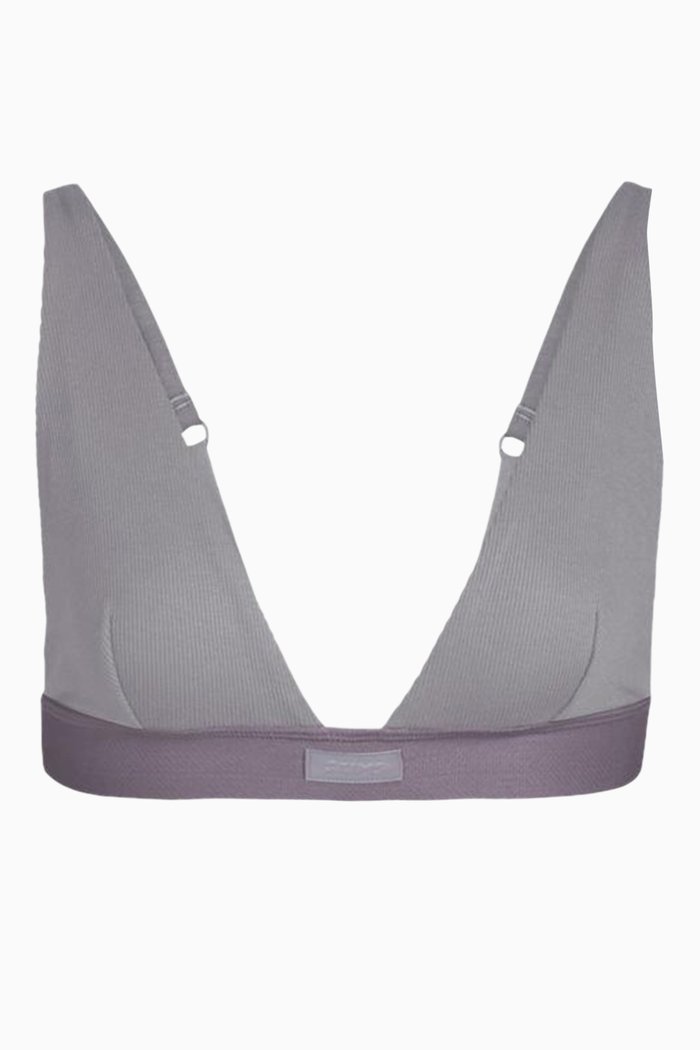 

Cotton Triangle Bralette, Grey