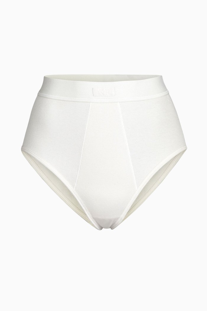 

Cotton Rib Brief, White