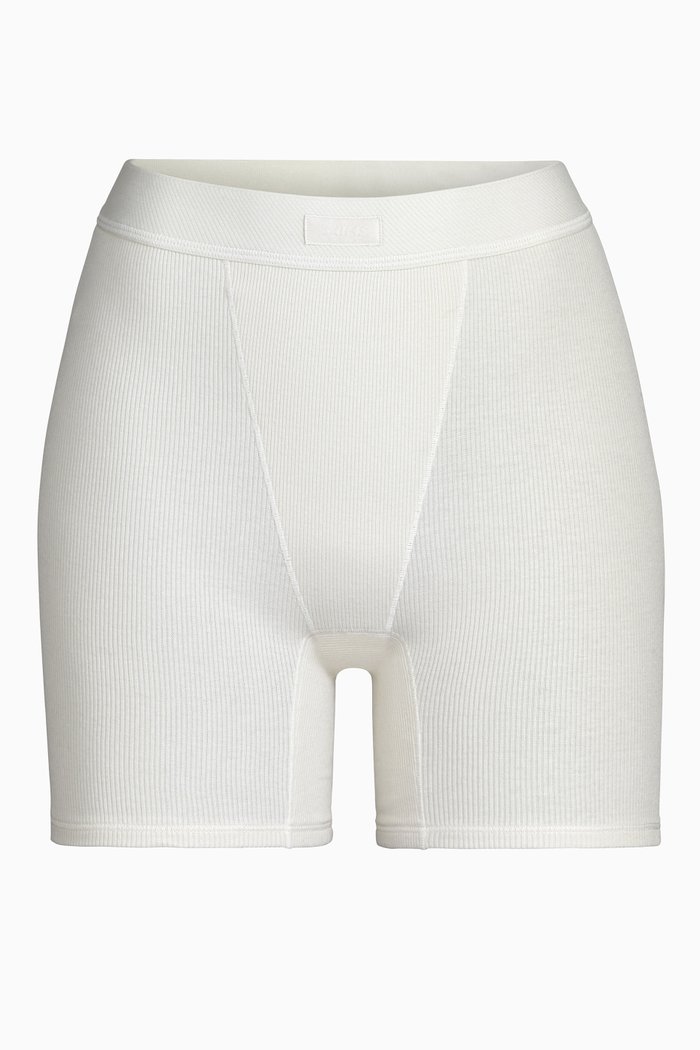 

Cotton Rib Boxer, White