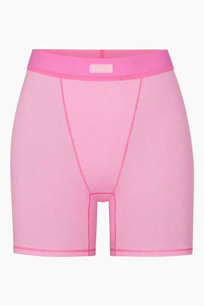 

Rib Boxer in Cotton, Pink