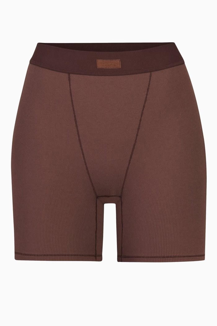 

Cotton Rib Boxer, Brown