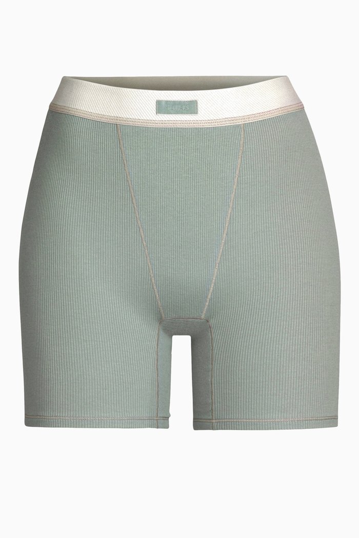 

Rib Boxer in Cotton, Grey