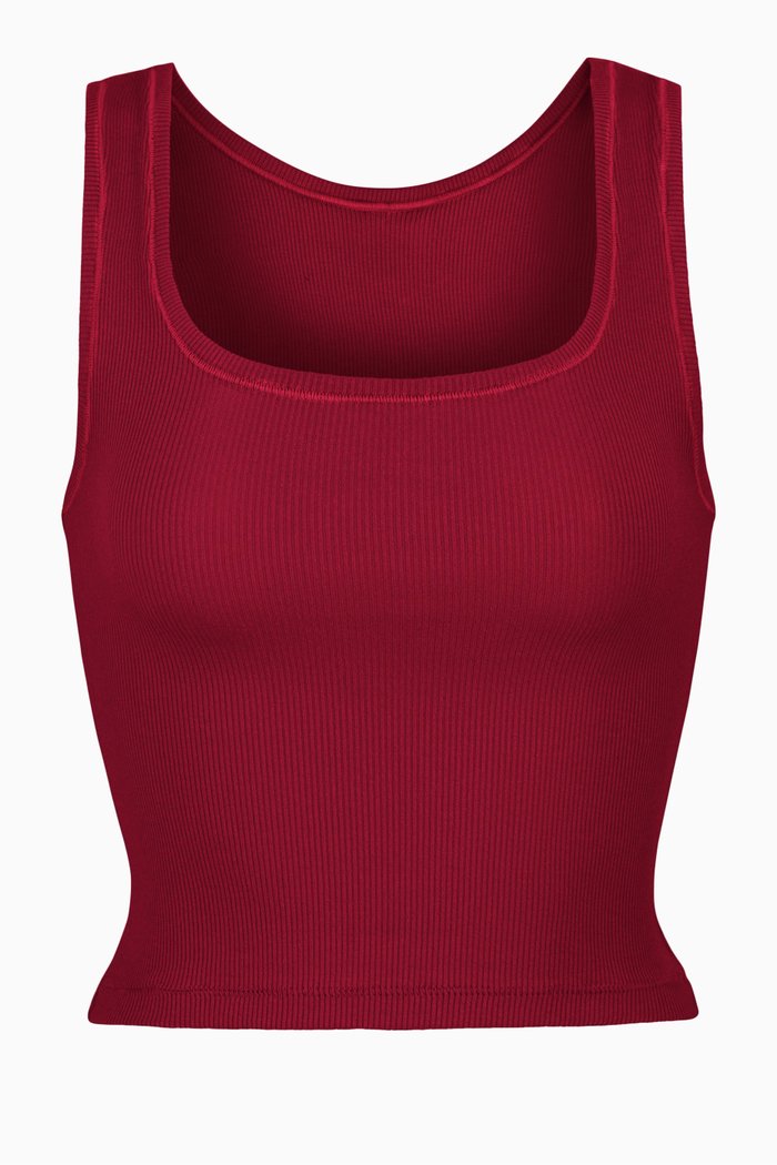 

Cotton Rib Tank, Red
