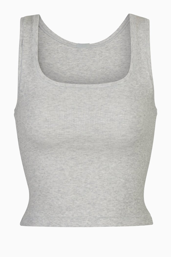 

Cotton Rib Tank, Grey