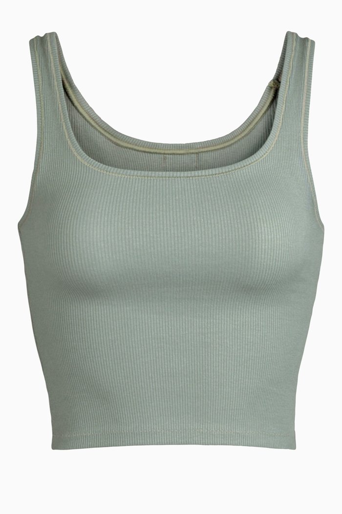 

Rib Tank in Cotton, Grey