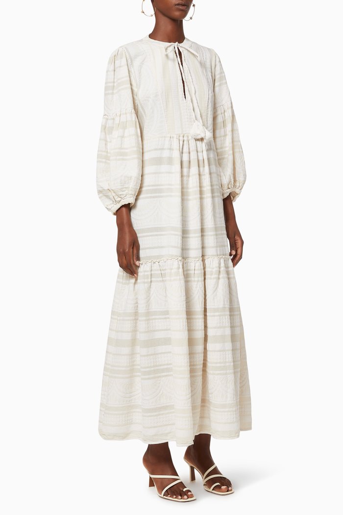 

Zakar Cotton Maxi Dress, Neutral
