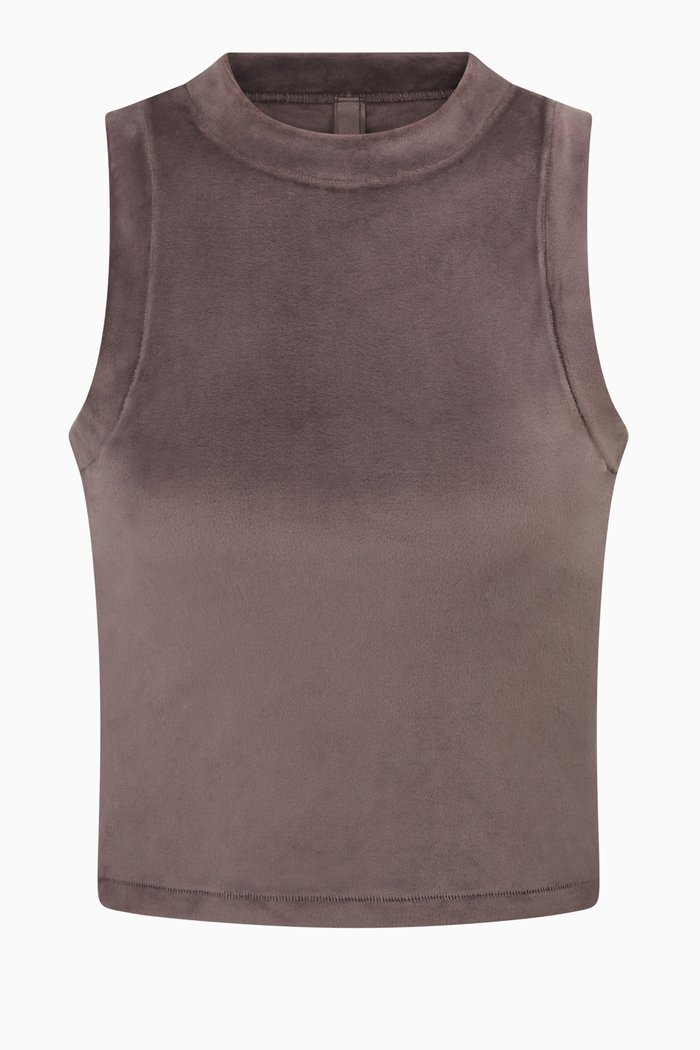 

Velour Fleece Tank, Purple