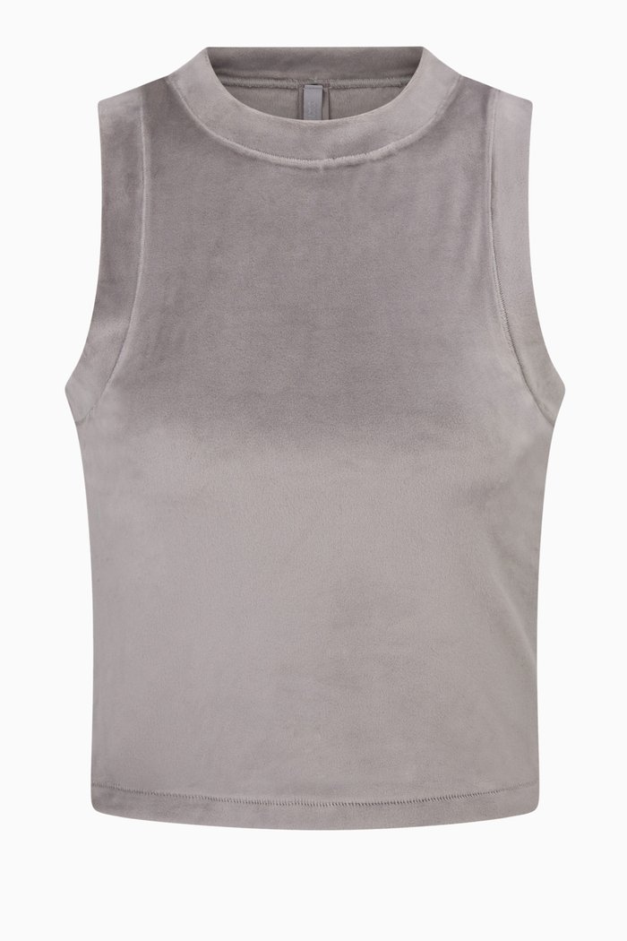 

Velour Fleece Tank, Grey