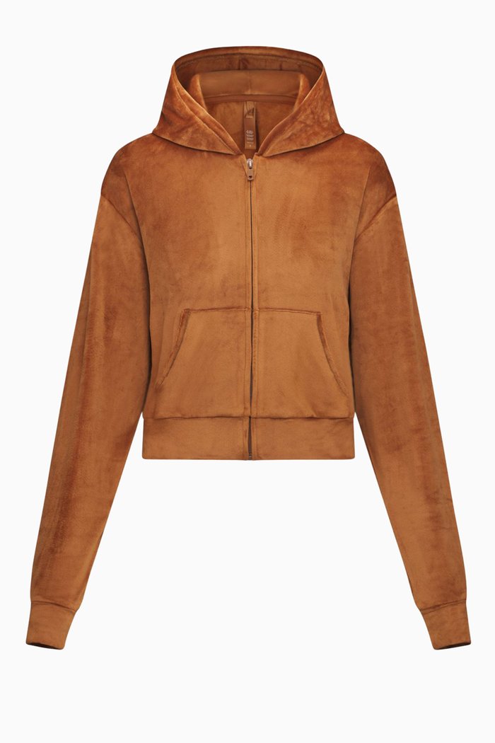 

Velour Fleece Hoodie, Metallic