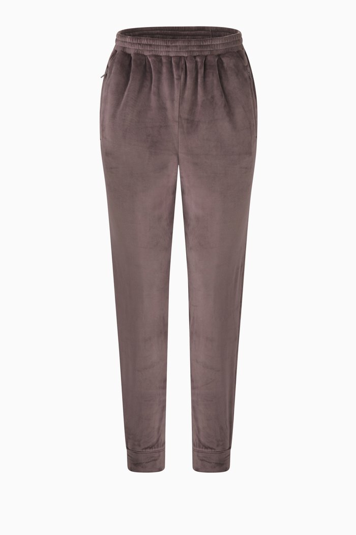 

Velour Fleece Joggers, Purple