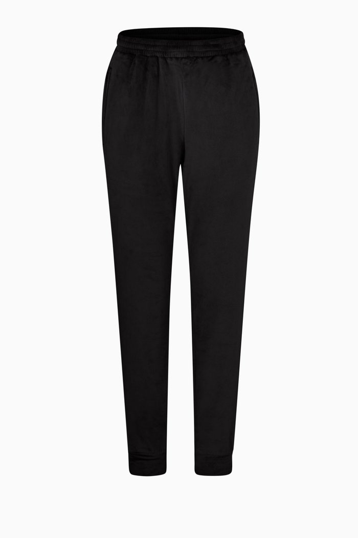 

Velour Fleece Joggers, Black