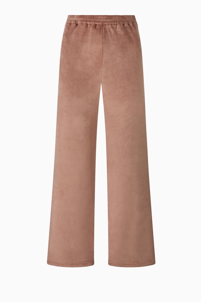 

Velour Fleece Wide Leg Pant, Brown