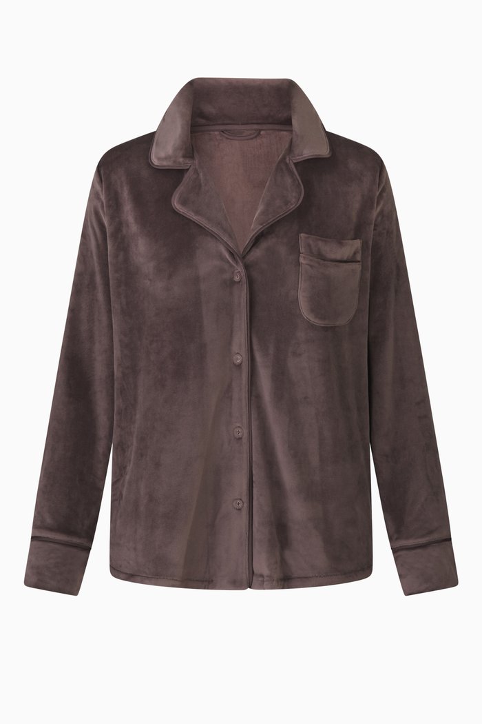 

Velour Fleece Sleep Top, Purple