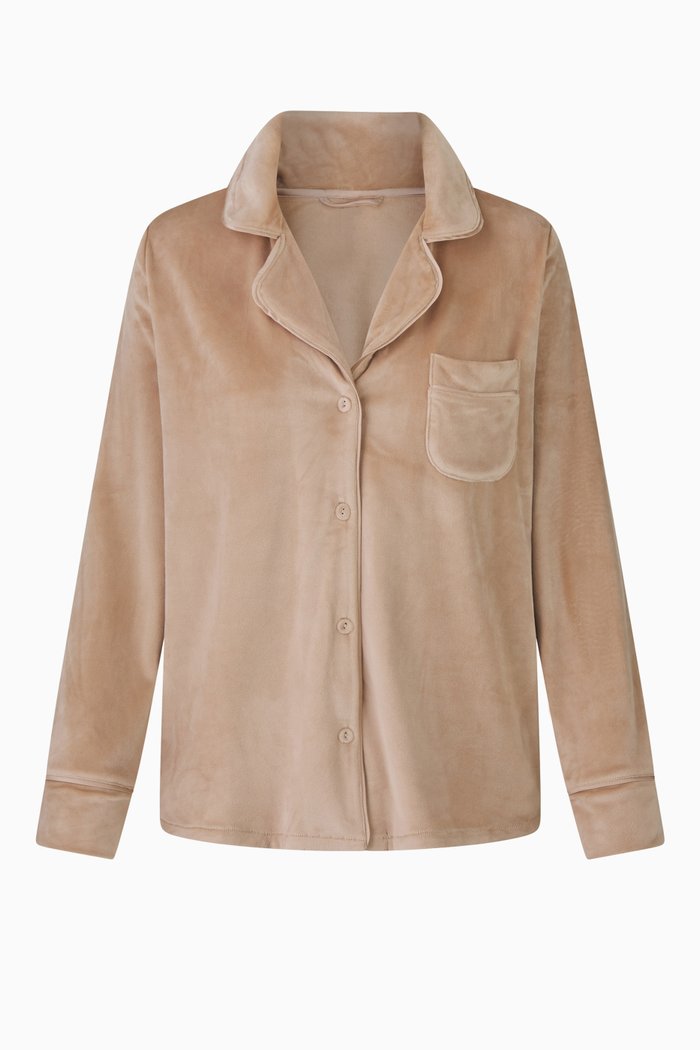 

Velour Fleece Sleep Top, Neutral
