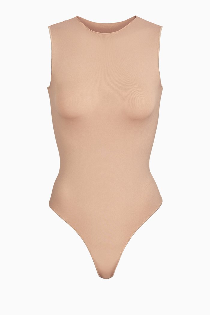 

Essential Crew Neck Thong Bodysuit, Neutral