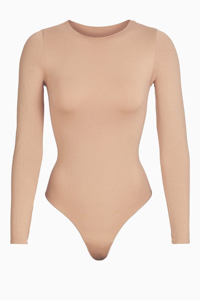 

Essential Crew Neck Thong Bodysuit, Neutral