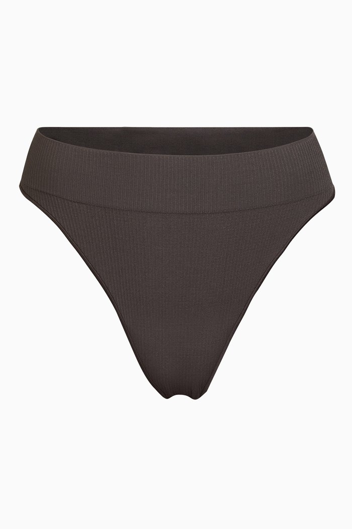

Stretch Rib Thong, Black