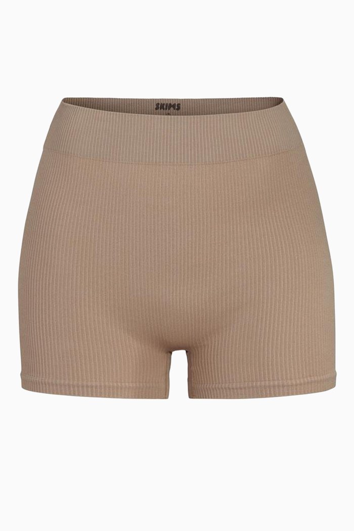 Stretch Rib Boy Short, Brown
