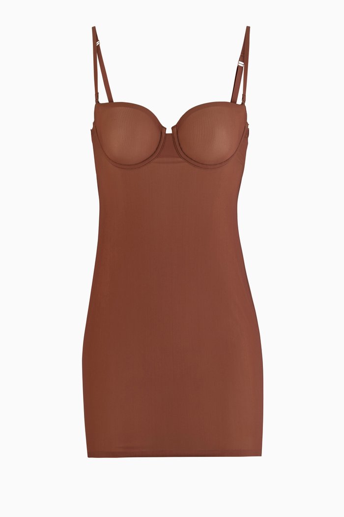 

Naked Smoothing Slip Dress, Red