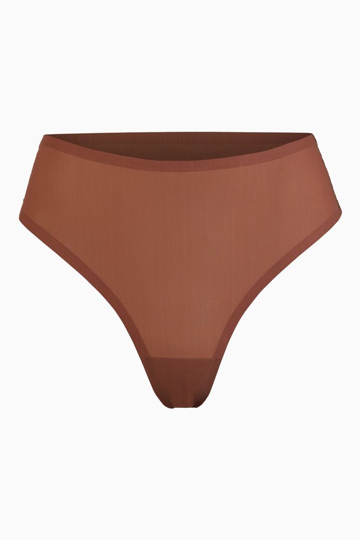 Naked High Waisted Thong, Red