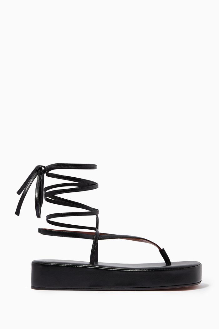 Jamie Flatform in Nappa, Black