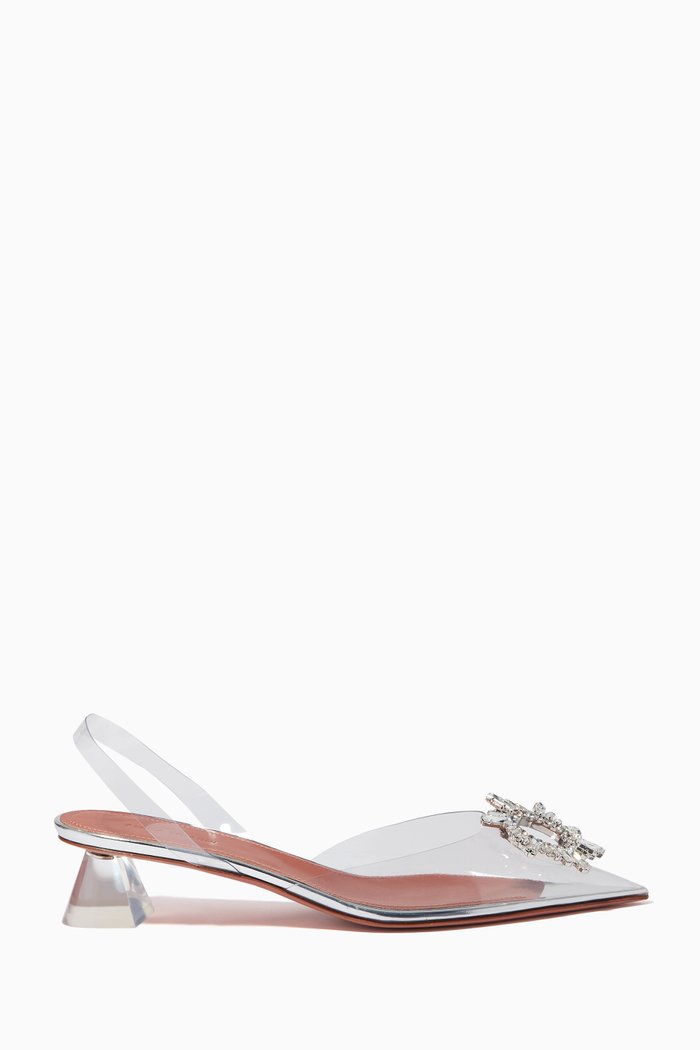 Begum Glass Sling Pumps in PVC, Multicolour
