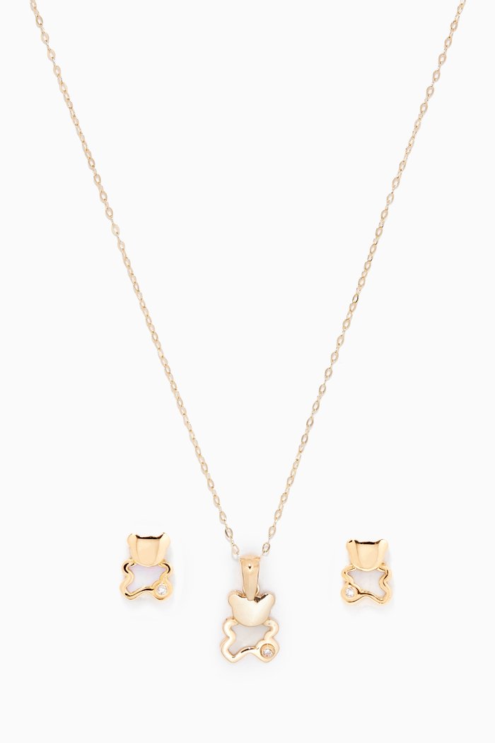 

Bear Diamond Set with Mother of Pearl in 18kt Yellow Gold