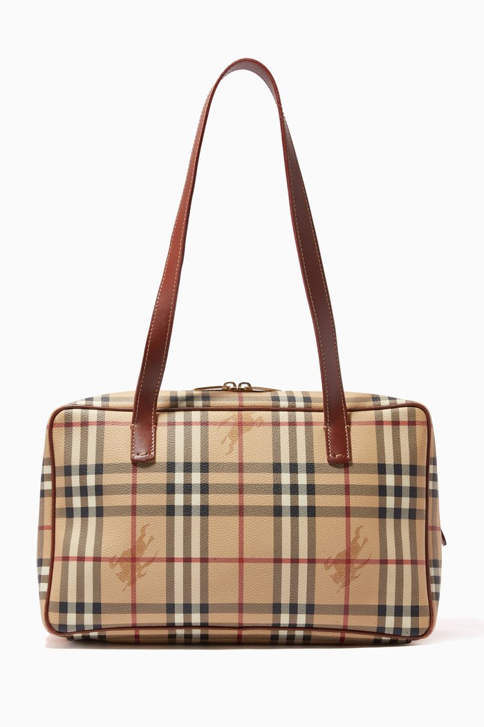 

Medium Shoulder Bag in Vintage Check Canvas, Multicolour