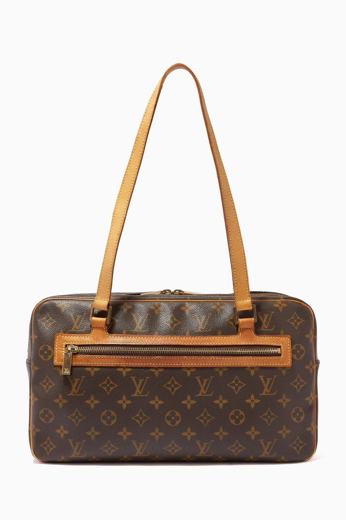 

Cite GM Boston Shoulder Bag in Monogram Canvas, Brown