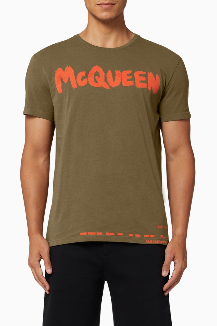 

McQueen Graffiti T-shirt in Organic Light Jersey, Multicolour
