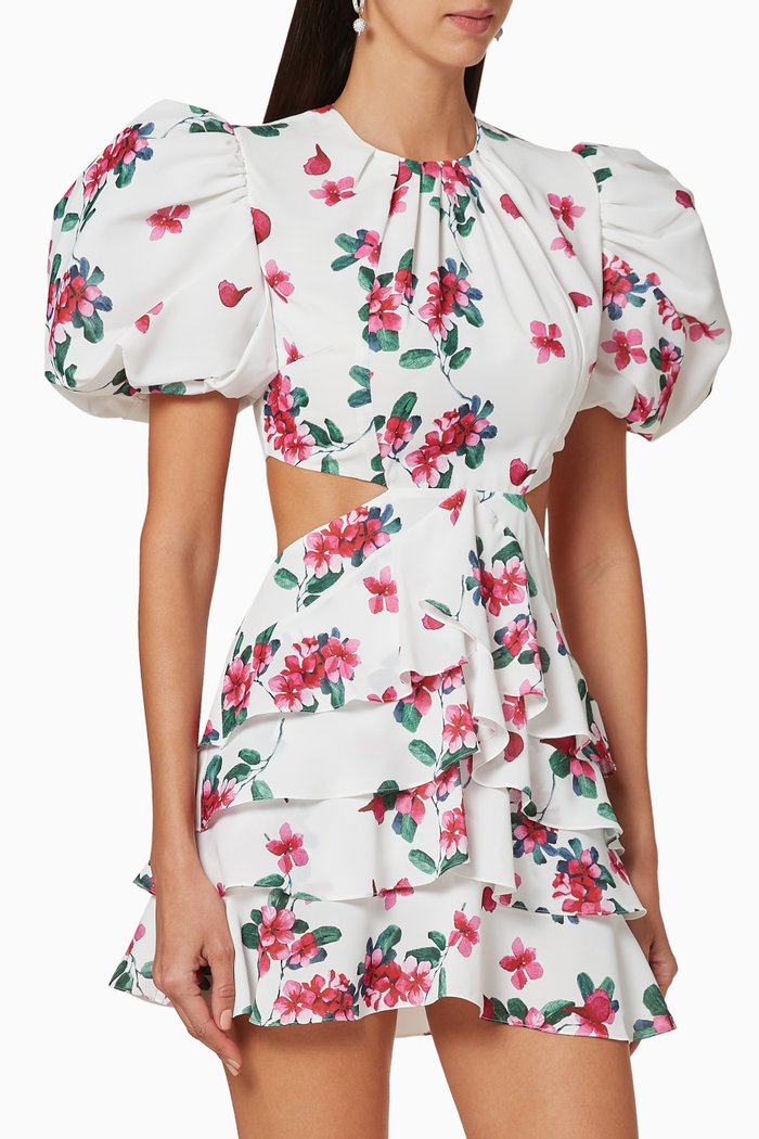 

Dakota Floral Dress, White