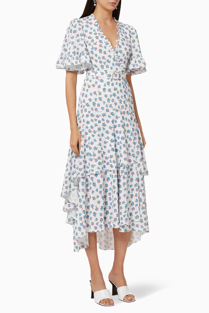 

Amanda Floral Dress, Blue
