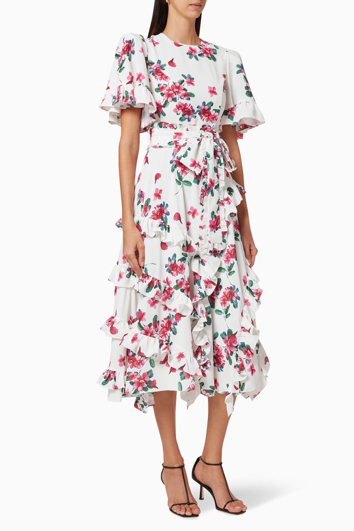 

Ulla Floral Dress, White