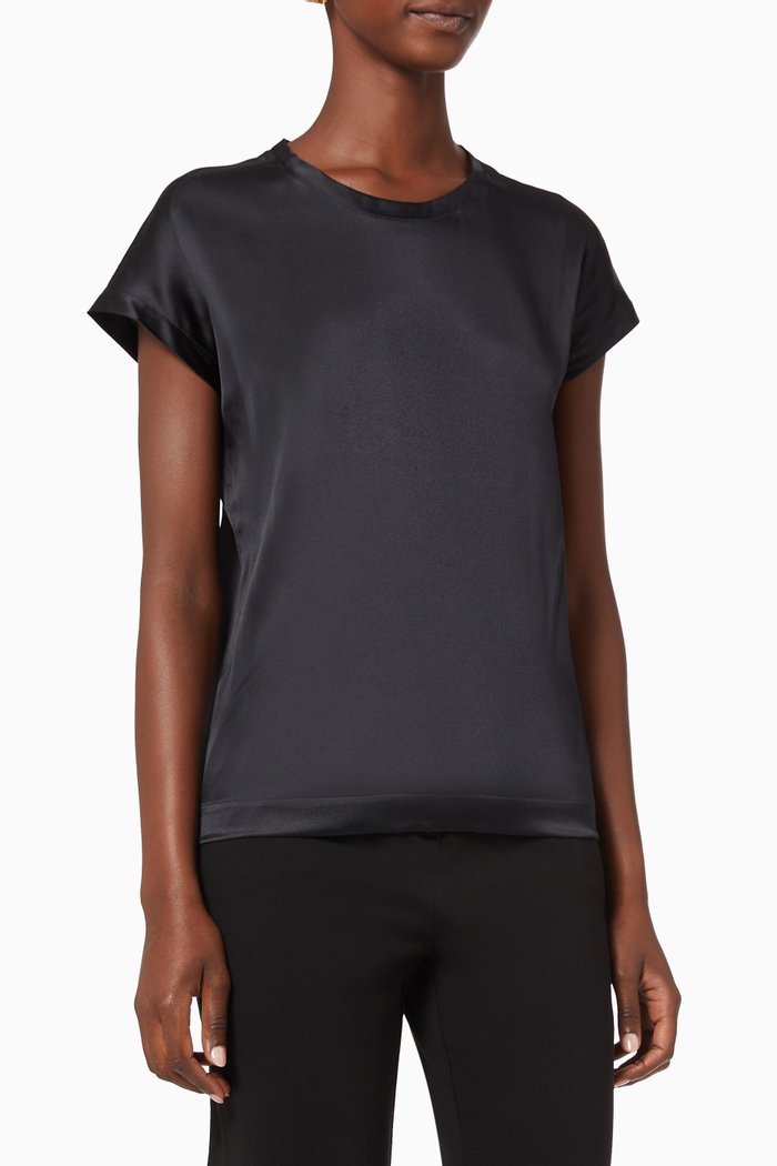 

Farisa 18 Silk Top, Black