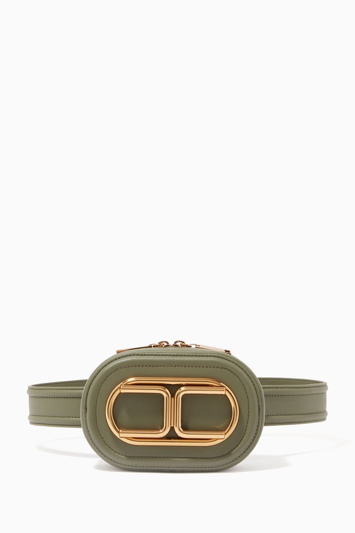 

Belt Bag in Faux Leather, Green