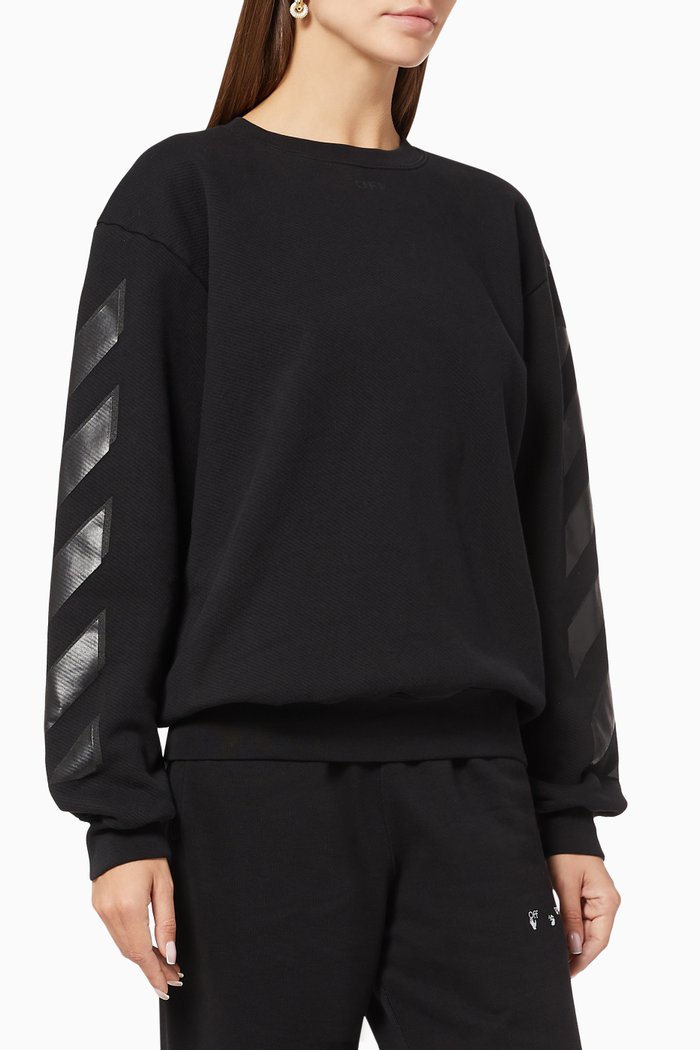 

Arrows Cotton Sweatshirt, Black