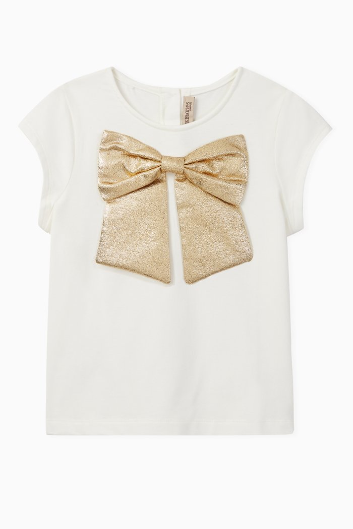 

Bow Jersey T-shirt, White