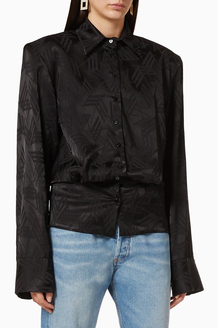 

Margot Satin Shirt, Black