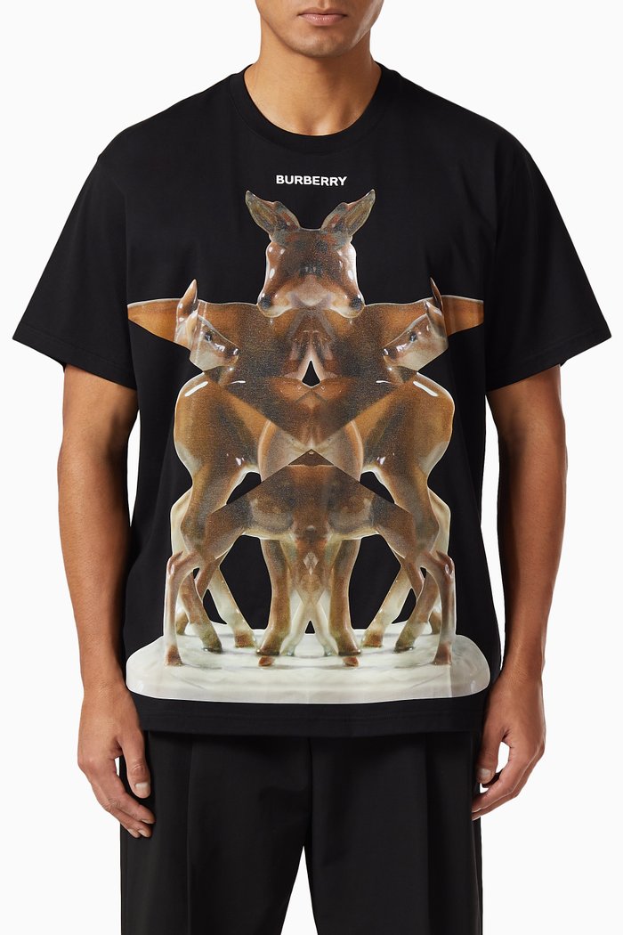 

Kaleidoscope Cotton Oversized T-shirt, Black