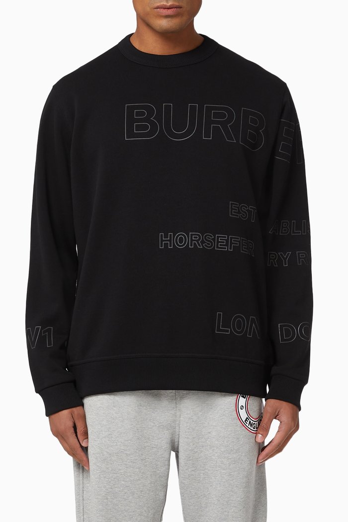 

Horseferry Cotton Sweatshirt, Black