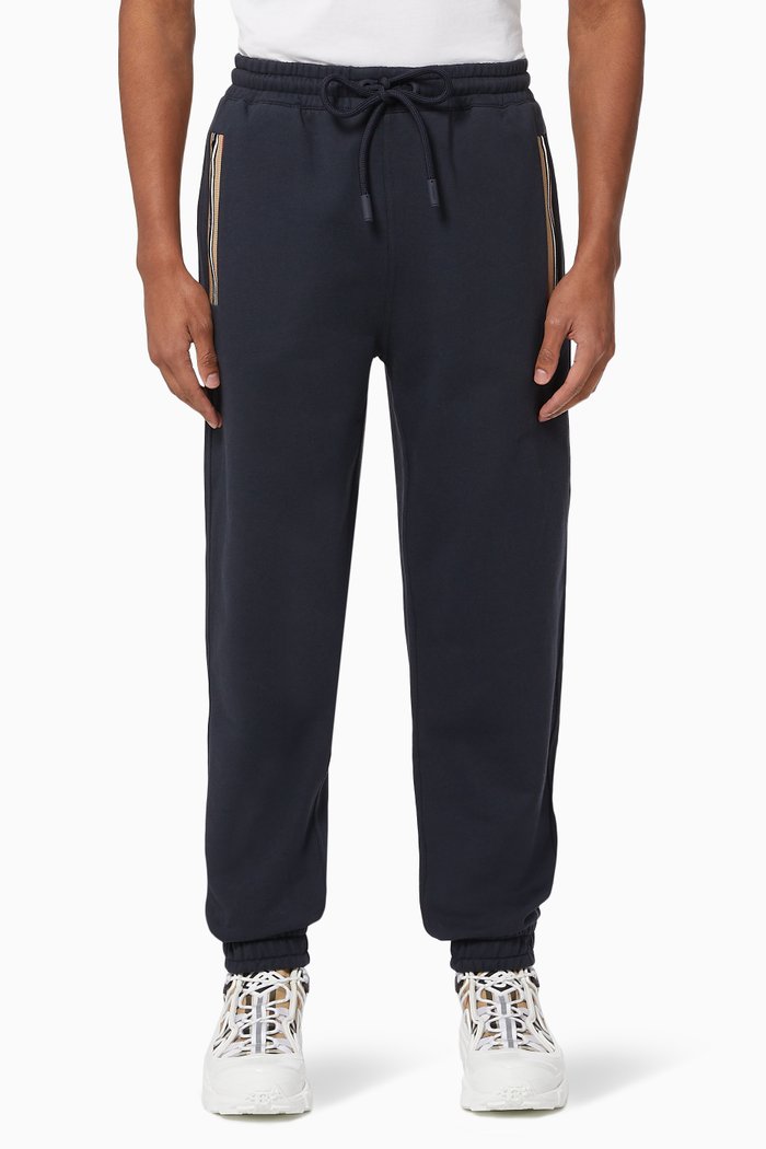 

Icon Stripe Organic Cotton Jogging Pants, Blue