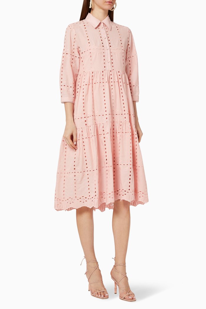 Sara Shirt Dress, Pink