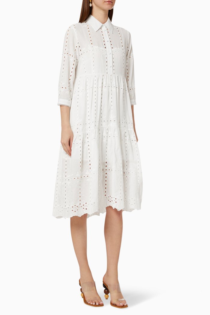 

Sara Shirt Dress, White