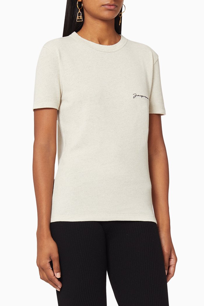 

Le T-shirt Jacquemus in Cotton-Blend, Neutral